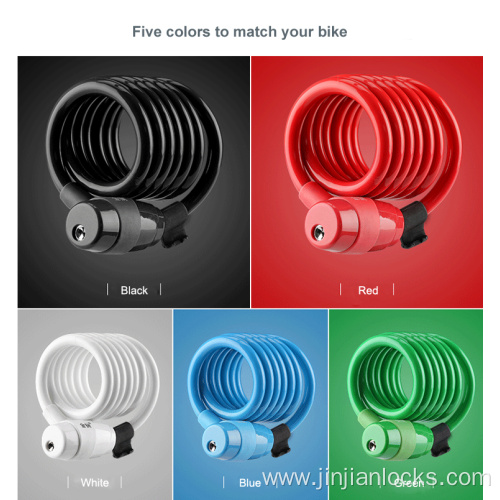 PVC coated coil steel cable candado bicycle lock